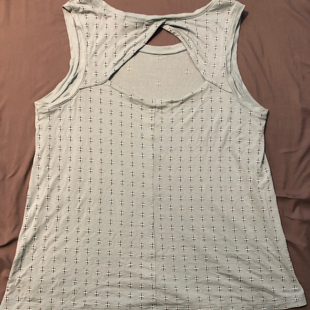 Light Blue Patterned Tank Top - Picture 2 of 3